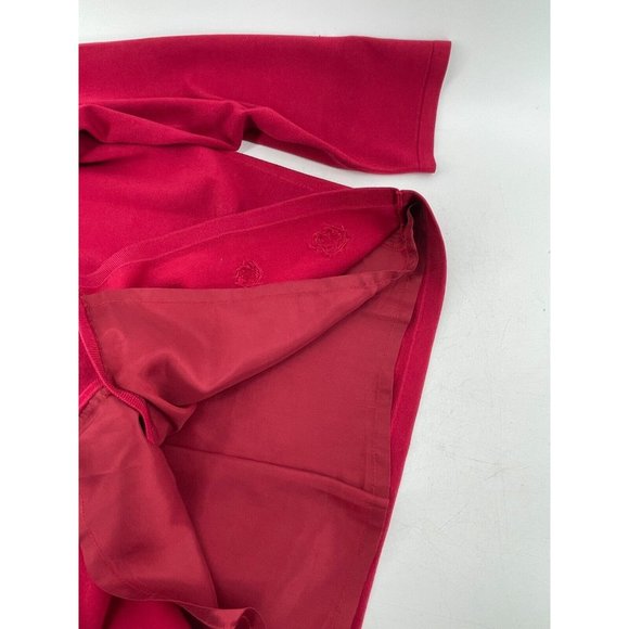 Pendleton Women's Red Knit Long Sleeve Silk Cardigan Sweater Embroidered Beads L - Picture 10 of 12